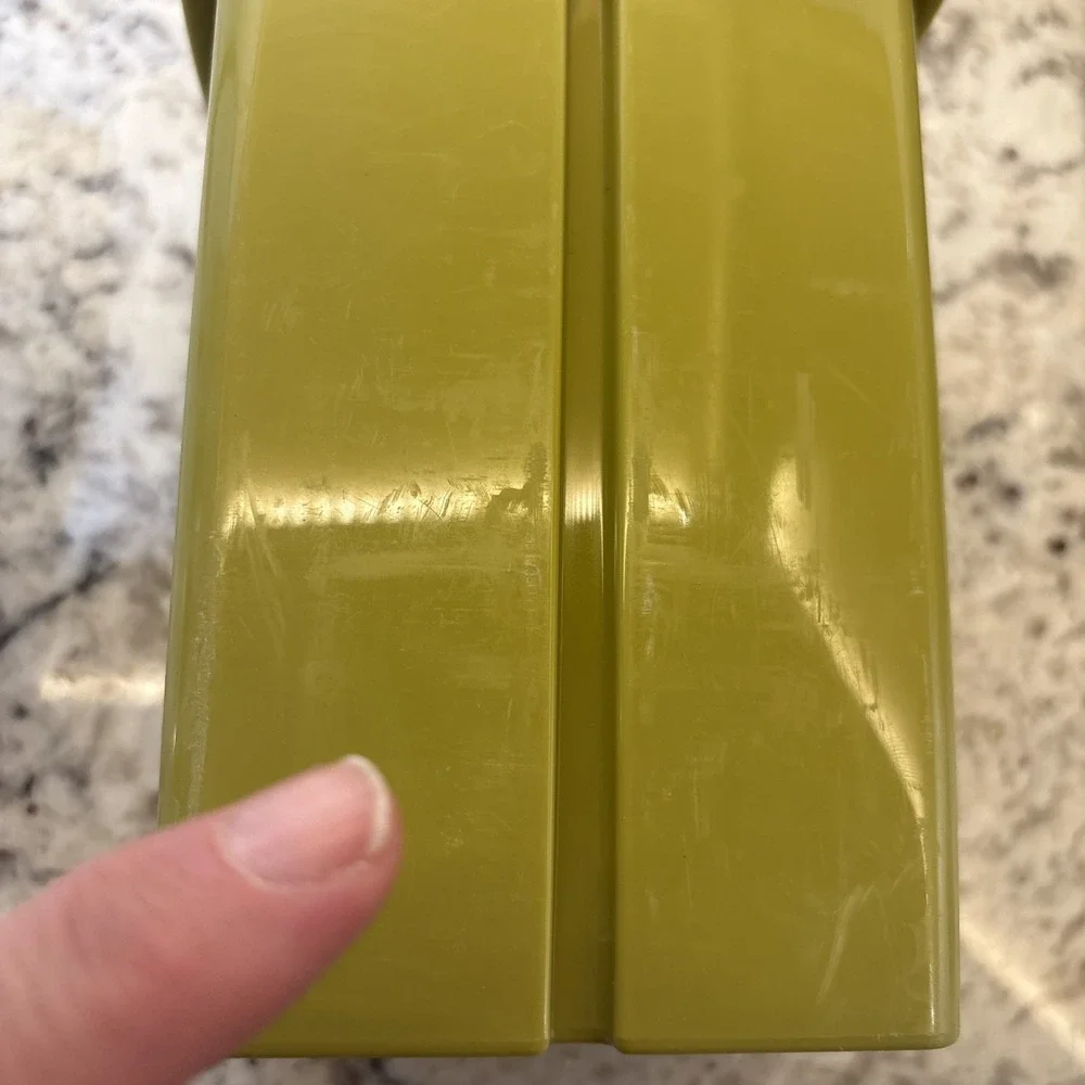 VTG Tupperware Olive Pickle Keeper‎ Pick-a-Deli Avocado Green 3 Piece USA 1330-6